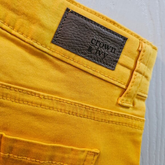 ** HOST PICK ** - Girl's Crown & Ivy Yellow Gold Pants - Size 8 - Picture 11 of 14